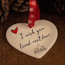 Load image into Gallery viewer, Ceramic Heart Hanging Ornament