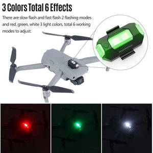 4 Colors LED Aircraft Strobe Lights & USB Charging