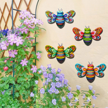 Load image into Gallery viewer, Iron Bee Art Sculpture Hanging Wall Decorations for Garden