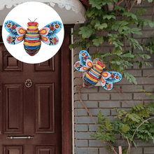 Load image into Gallery viewer, Iron Bee Art Sculpture Hanging Wall Decorations for Garden