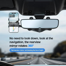 Load image into Gallery viewer, 🤳🏽Multifunctional 360 Rotatable Car Rearview Mirror Phone Holder