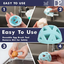 Load image into Gallery viewer, Reusable Silicone Egg Cleaning Brush