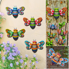 Load image into Gallery viewer, Iron Bee Art Sculpture Hanging Wall Decorations for Garden