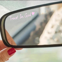 Load image into Gallery viewer, Letter &amp; Heart Pattern Car Rearview Mirror Sticker