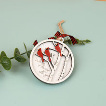 Load image into Gallery viewer, Handmade Memorial Ornament With Cardinals