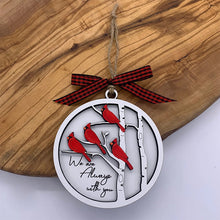 Load image into Gallery viewer, Handmade Memorial Ornament With Cardinals