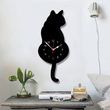 Load image into Gallery viewer, Nordic Cat Wagging Tail Wall Clock