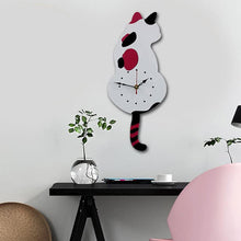 Load image into Gallery viewer, Nordic Cat Wagging Tail Wall Clock