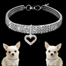 Load image into Gallery viewer, Gold dog Chain - Crystal Heart Pets Collar