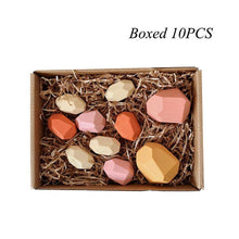 Load image into Gallery viewer, Wood Rock Set Balancing Blocks Toy