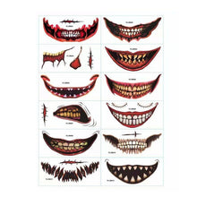 Load image into Gallery viewer, 🎃Halloween prank makeup temporary tattoo🎃