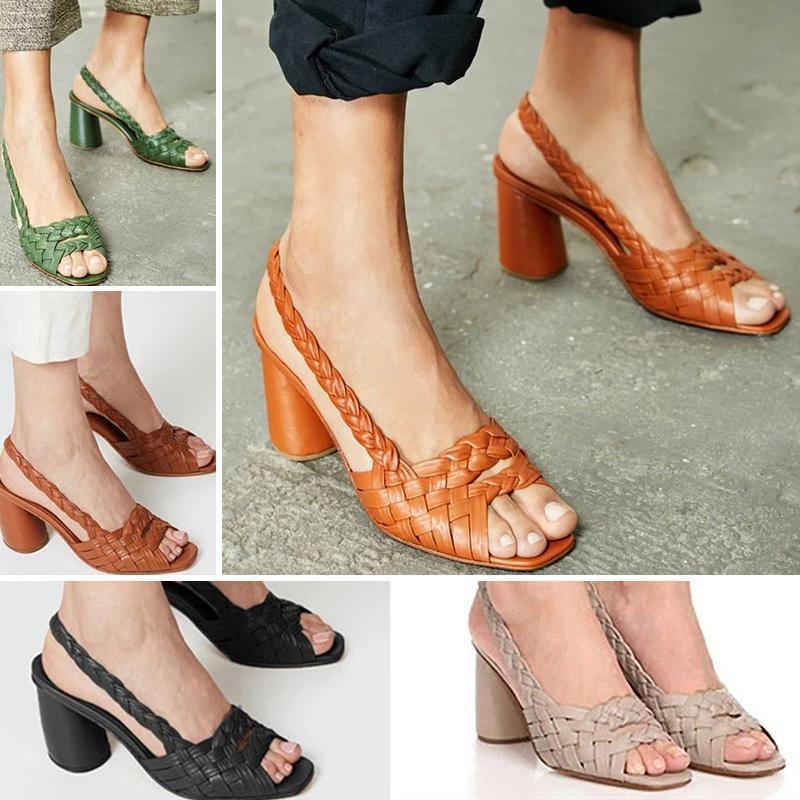 Women Elegant Chunky Heel Sandals