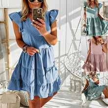 Load image into Gallery viewer, V-neck Ruffled Dress