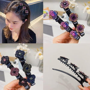 Three Flower Side Hair Clip