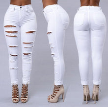 Load image into Gallery viewer, Women Sexy Jeans, White and Black