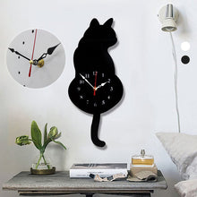 Load image into Gallery viewer, Nordic Cat Wagging Tail Wall Clock