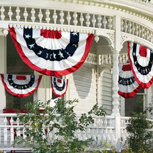 Load image into Gallery viewer, Independence Day Pleated Fan Flag