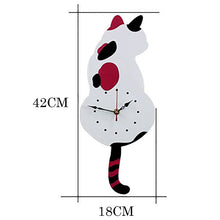 Load image into Gallery viewer, Nordic Cat Wagging Tail Wall Clock