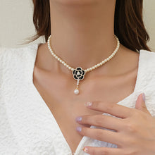 Load image into Gallery viewer, Elegant Pearl Camellia Necklace