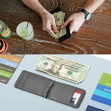 Load image into Gallery viewer, Handmade slim Leather Pull-Out Wallet