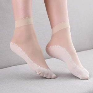 Silky Anti-Slip Cotton Socks