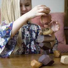 Load image into Gallery viewer, Wood Rock Set Balancing Blocks Toy