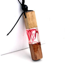 Load image into Gallery viewer, Wood Resin Necklace Pendant