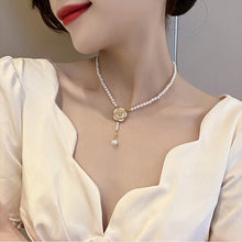 Load image into Gallery viewer, Elegant Pearl Camellia Necklace