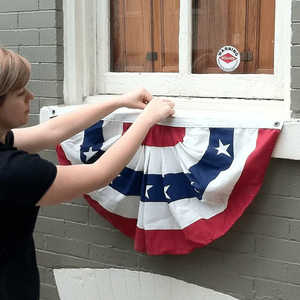 Independence Day Pleated Fan Flag