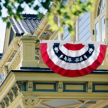 Load image into Gallery viewer, Independence Day Pleated Fan Flag