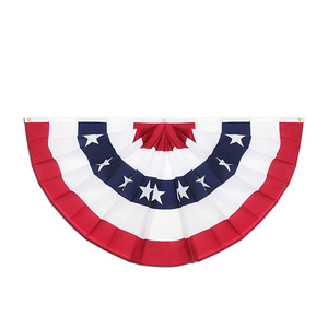 Independence Day Pleated Fan Flag