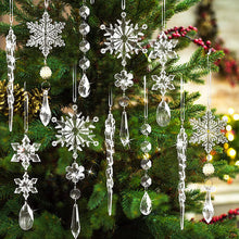 Load image into Gallery viewer, Crystal Christmas Snowflake Ornaments