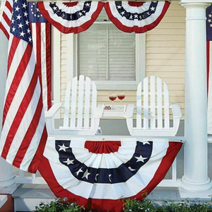 Independence Day Pleated Fan Flag