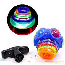 Load image into Gallery viewer, Music Flashing Spinners Toy with Launcher