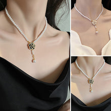 Load image into Gallery viewer, Elegant Pearl Camellia Necklace