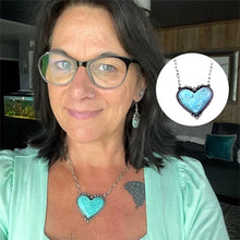 Load image into Gallery viewer, Boho Turquoise Heart Pendant Necklace