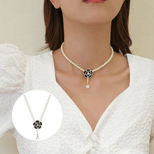 Load image into Gallery viewer, Elegant Pearl Camellia Necklace