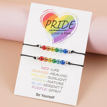 Load image into Gallery viewer, 2pcs rainbow card bracelet